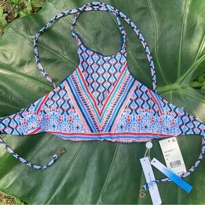 Lucky Brand Venice Vibes High Neck Halter Bikini Top (NWT)